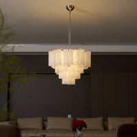 Frosted Murano Cascade Chandelier - Vakkerlight