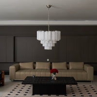 Frosted Murano Cascade Chandelier - Vakkerlight