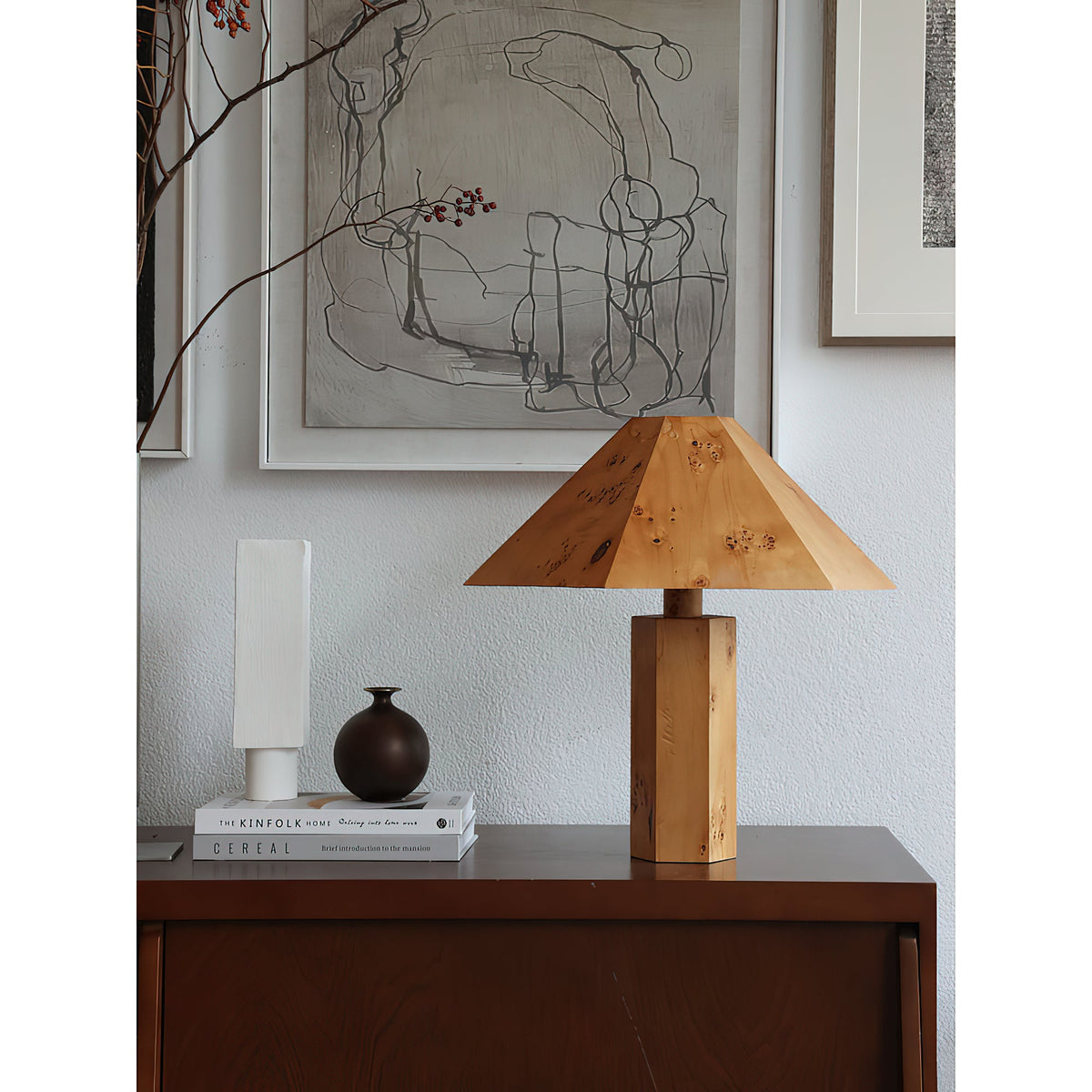 Vakker Limited Burl Bark Table Lamp — Detail View 10