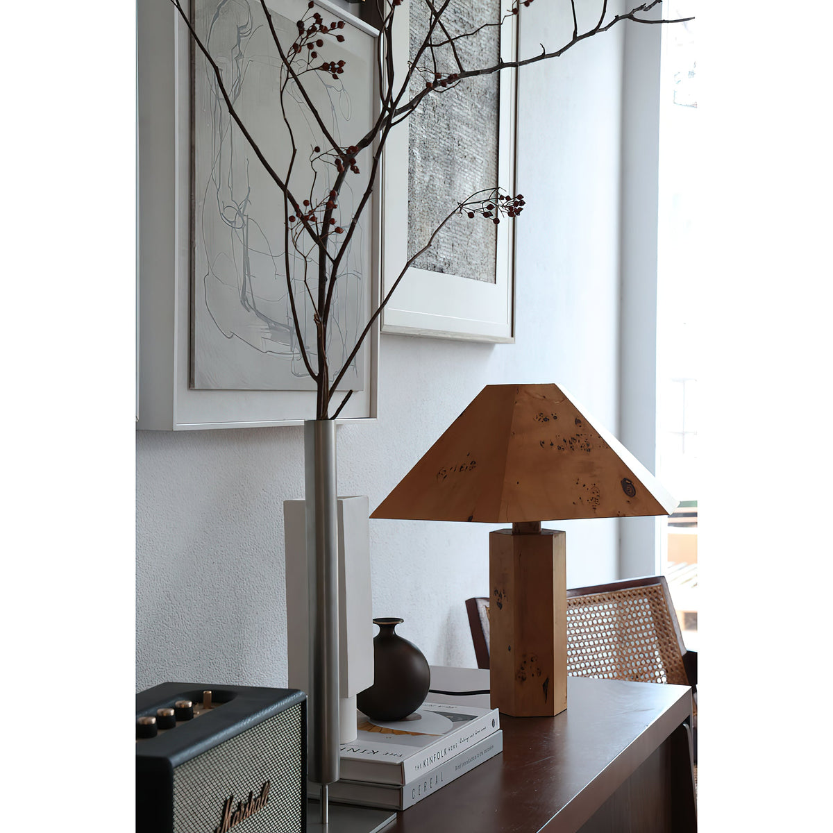 Vakker Limited Burl Bark Table Lamp — Detail View 12