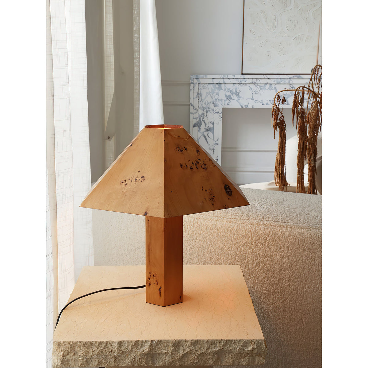 Vakker Limited Burl Bark Table Lamp — Detail View 18