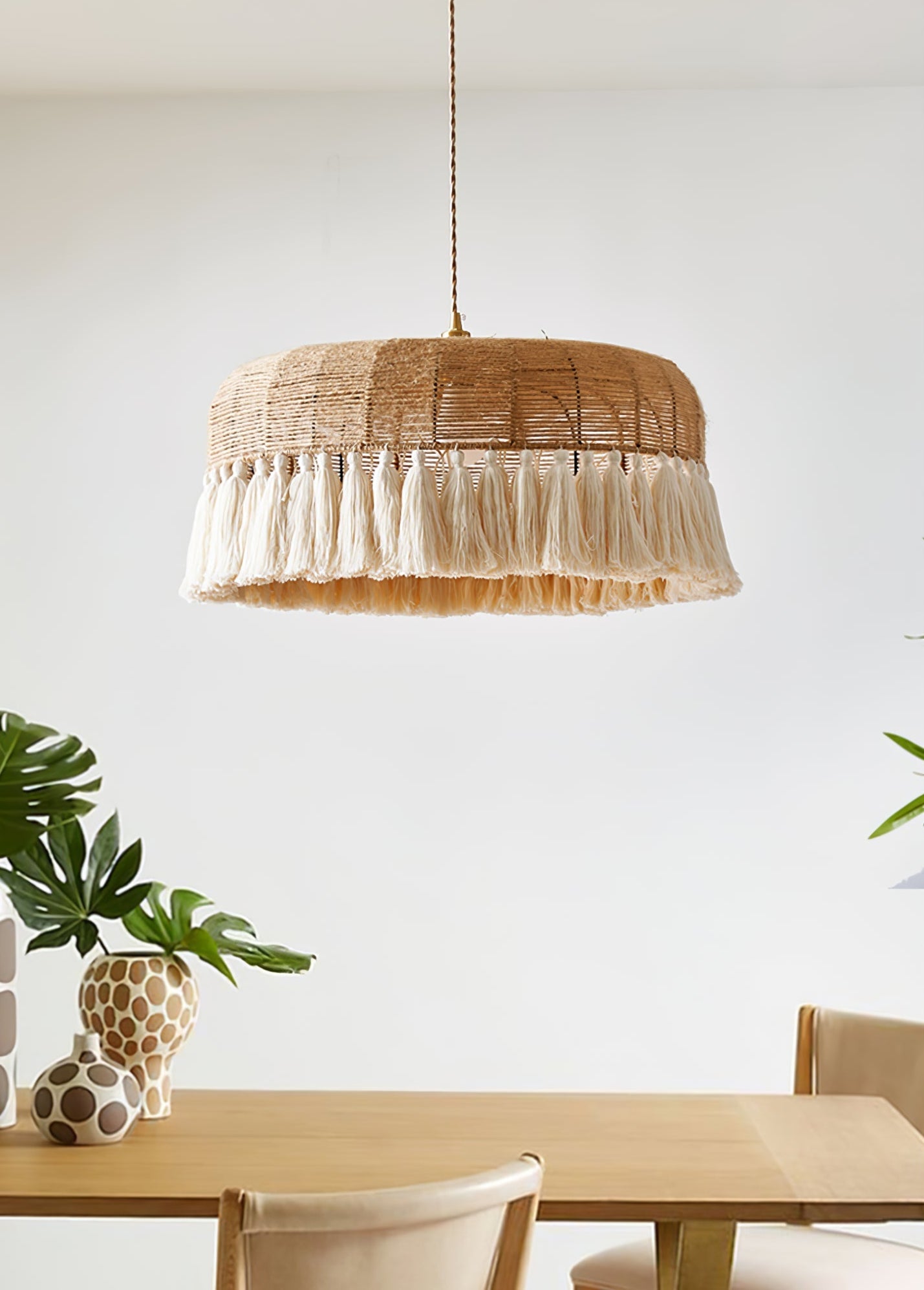 Handwoven Jute Pendant Light - Vakkerlight