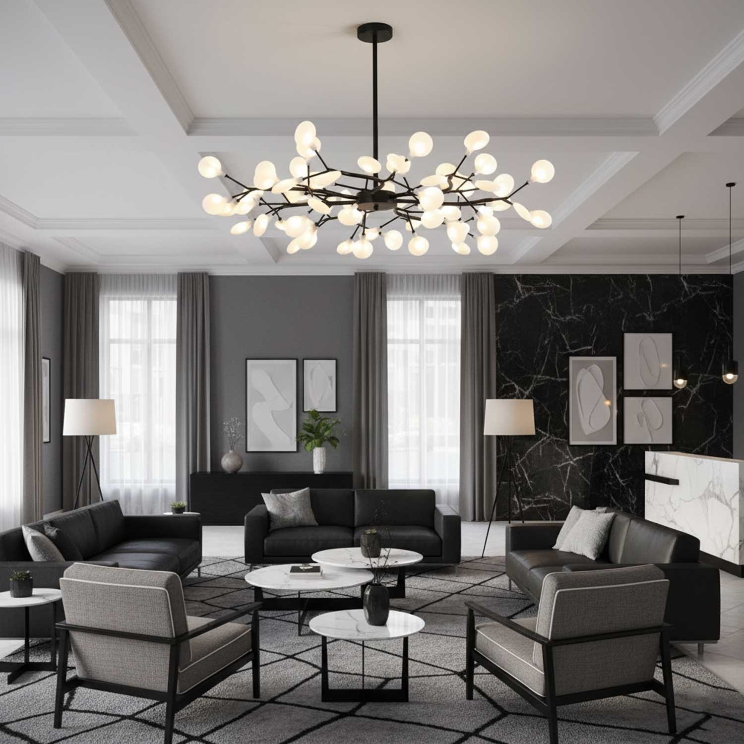 LED Firefly Sputnik Chandelier - Vakkerlight