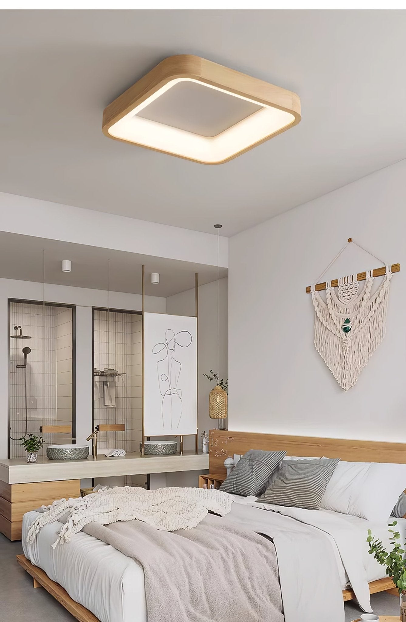 Ligna Square Ceiling Light - Vakkerlight