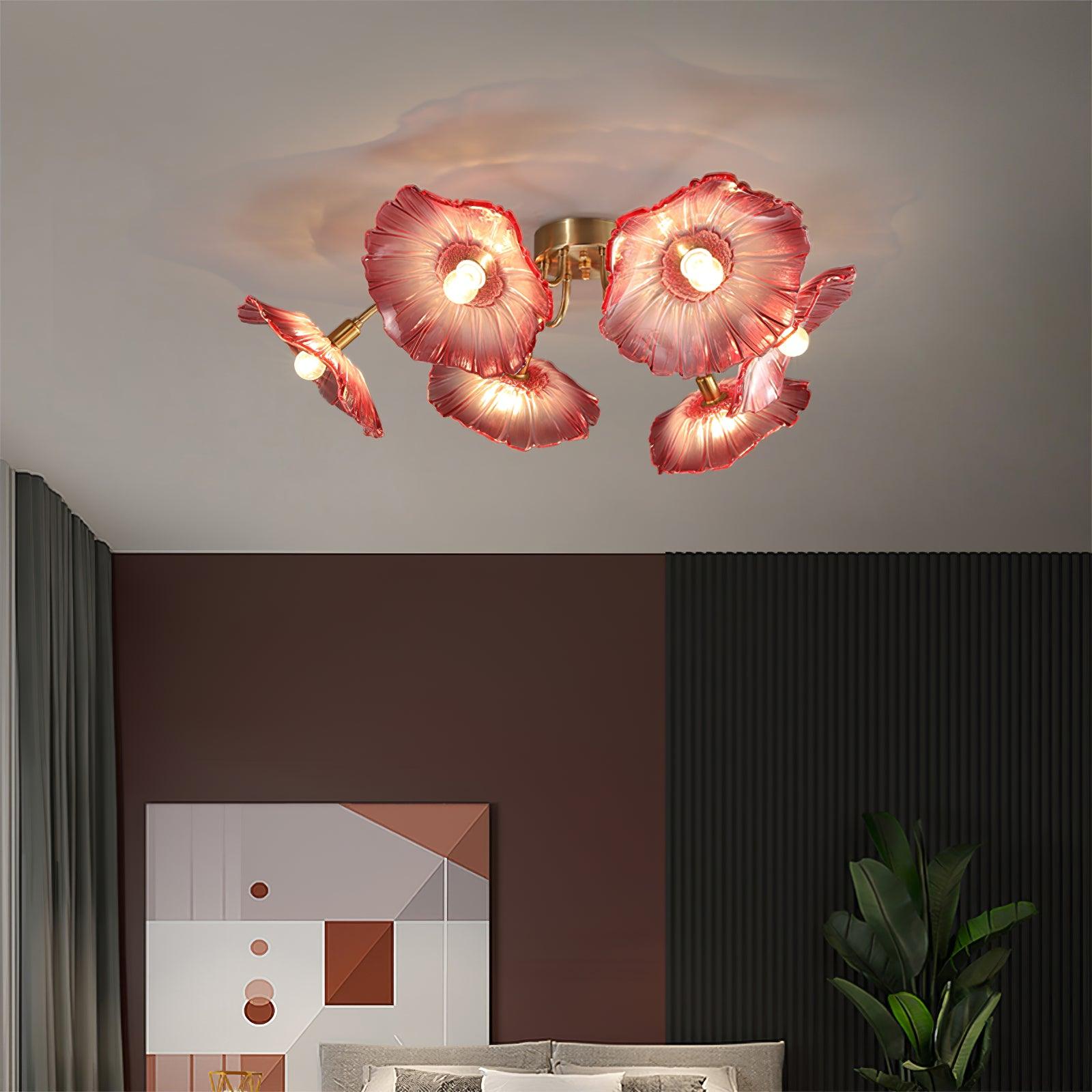 Lotus Leaf Glass Ceiling Lamp - Vakkerlight