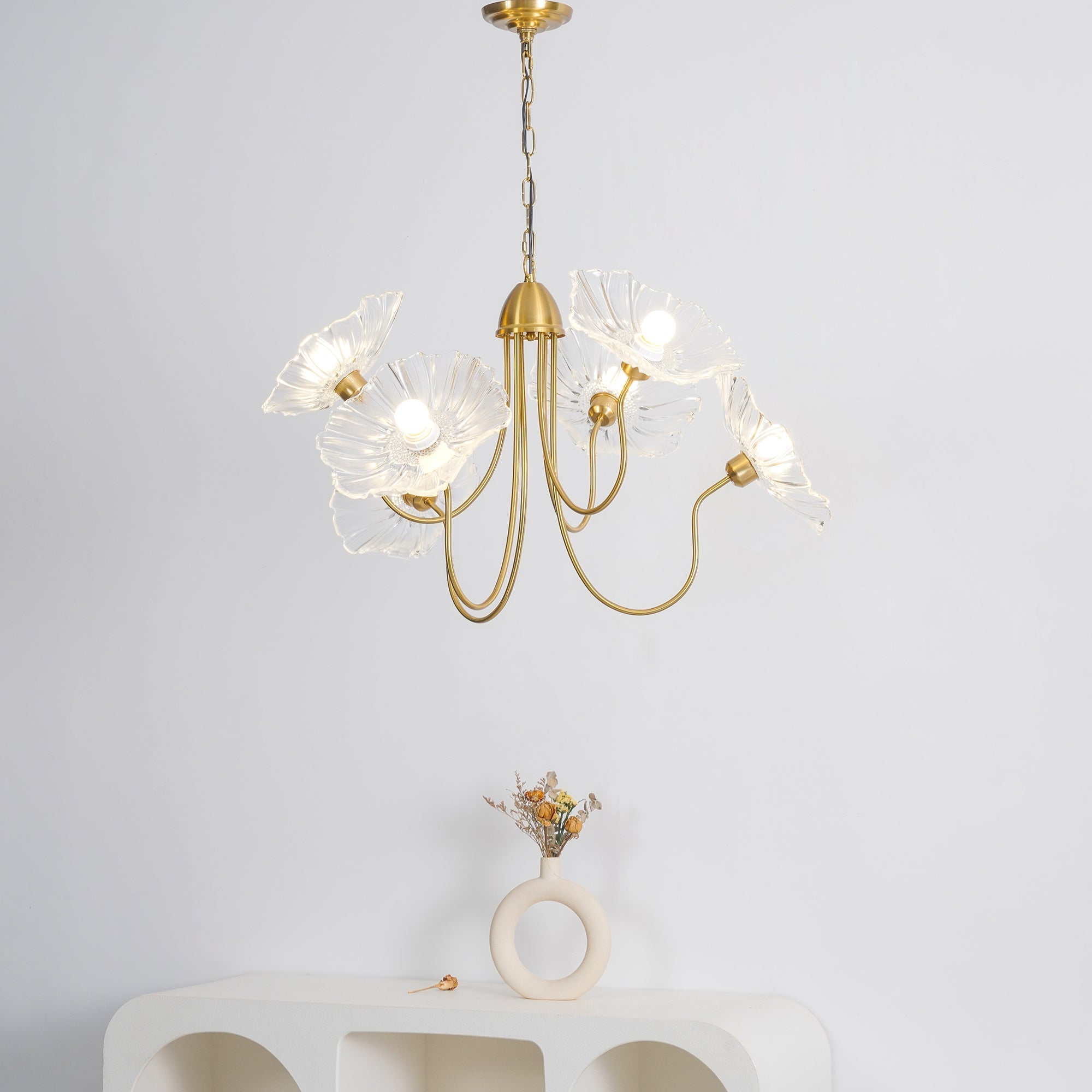 Lotus Leaf Glass Chandelier - Vakkerlight