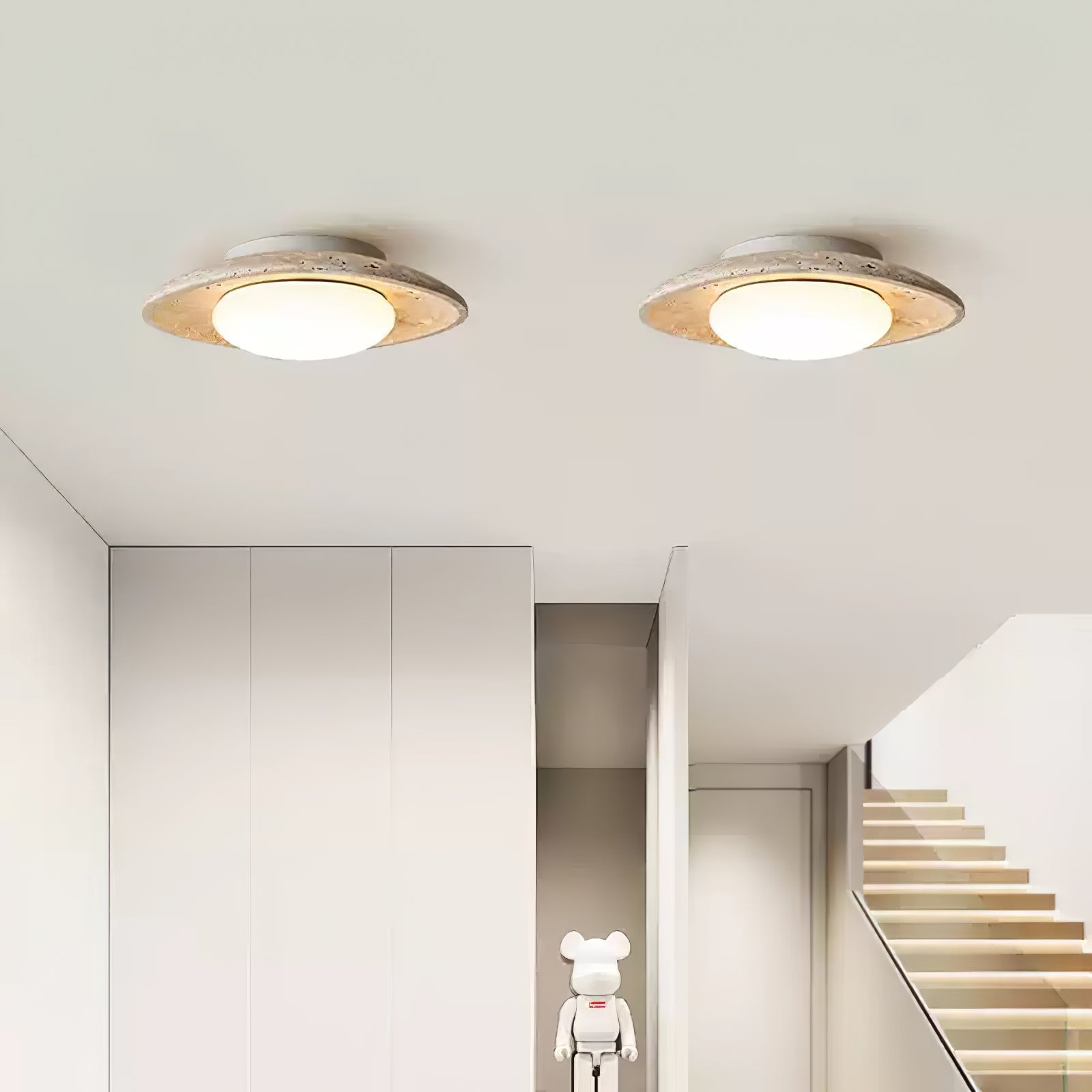 Luma Travertine Ceiling Light - Vakkerlight