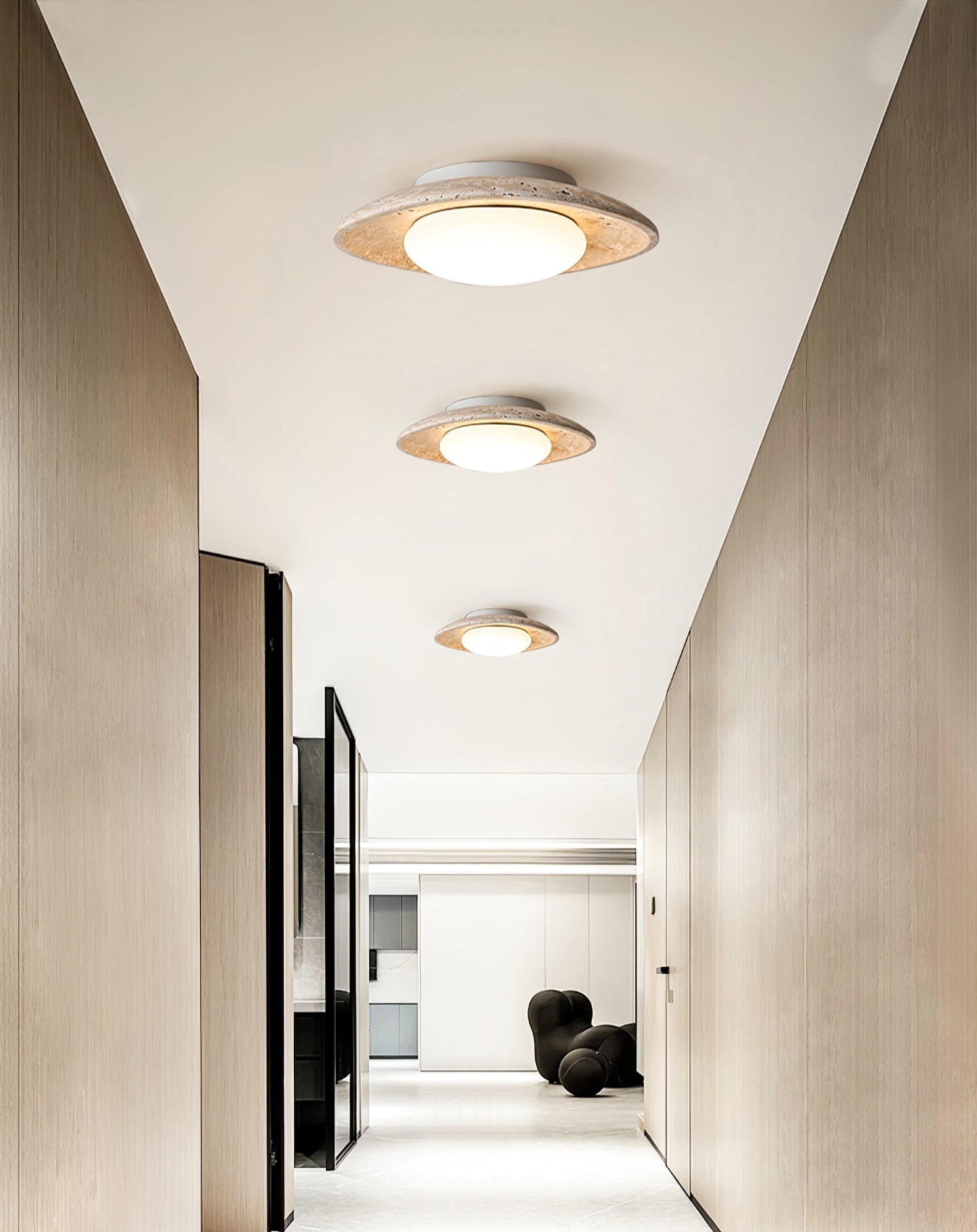 Luma Travertine Ceiling Light - Vakkerlight