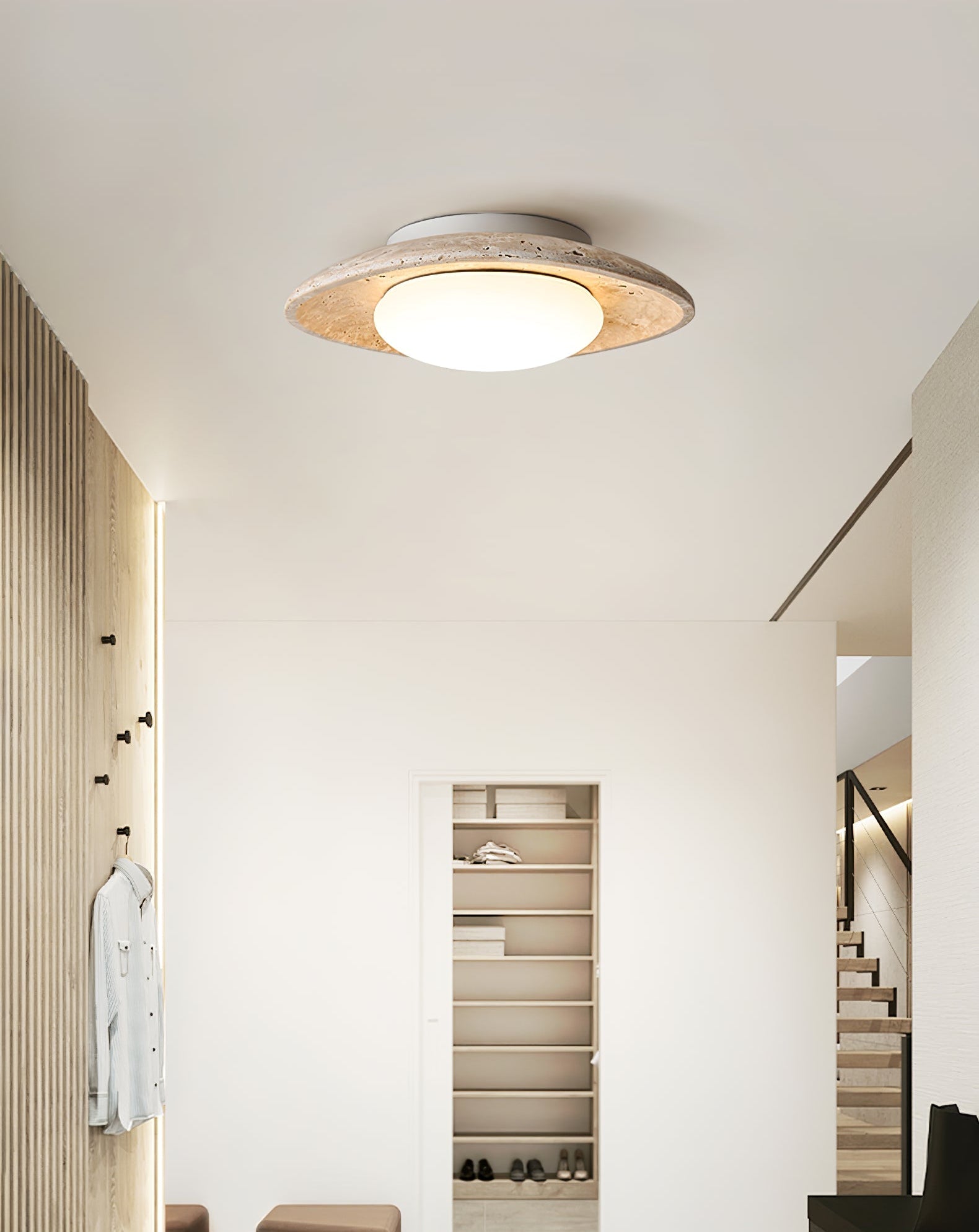 Luma Travertine Ceiling Light - Vakkerlight