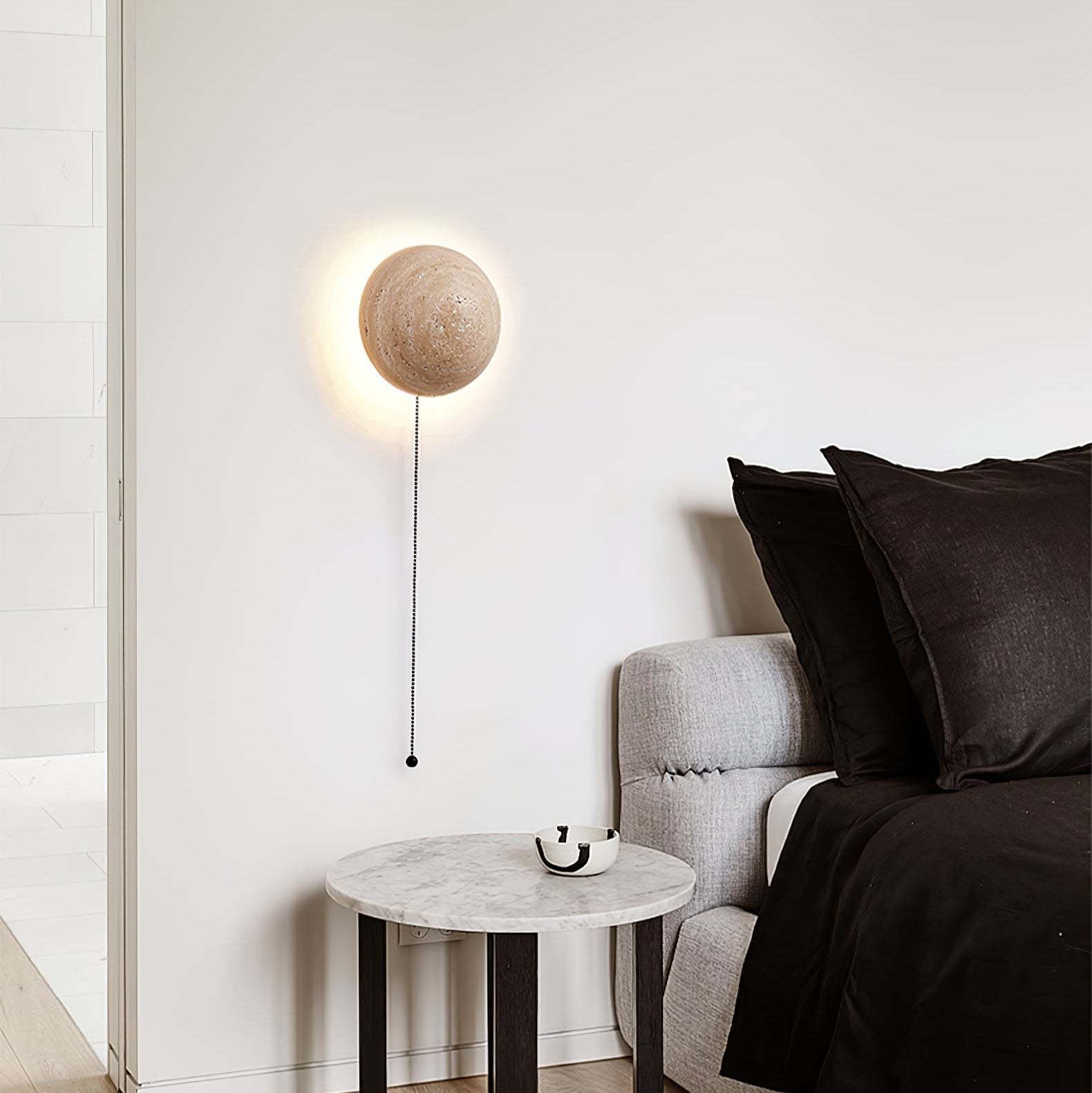 Luna Travertine Wall Light - Vakkerlight