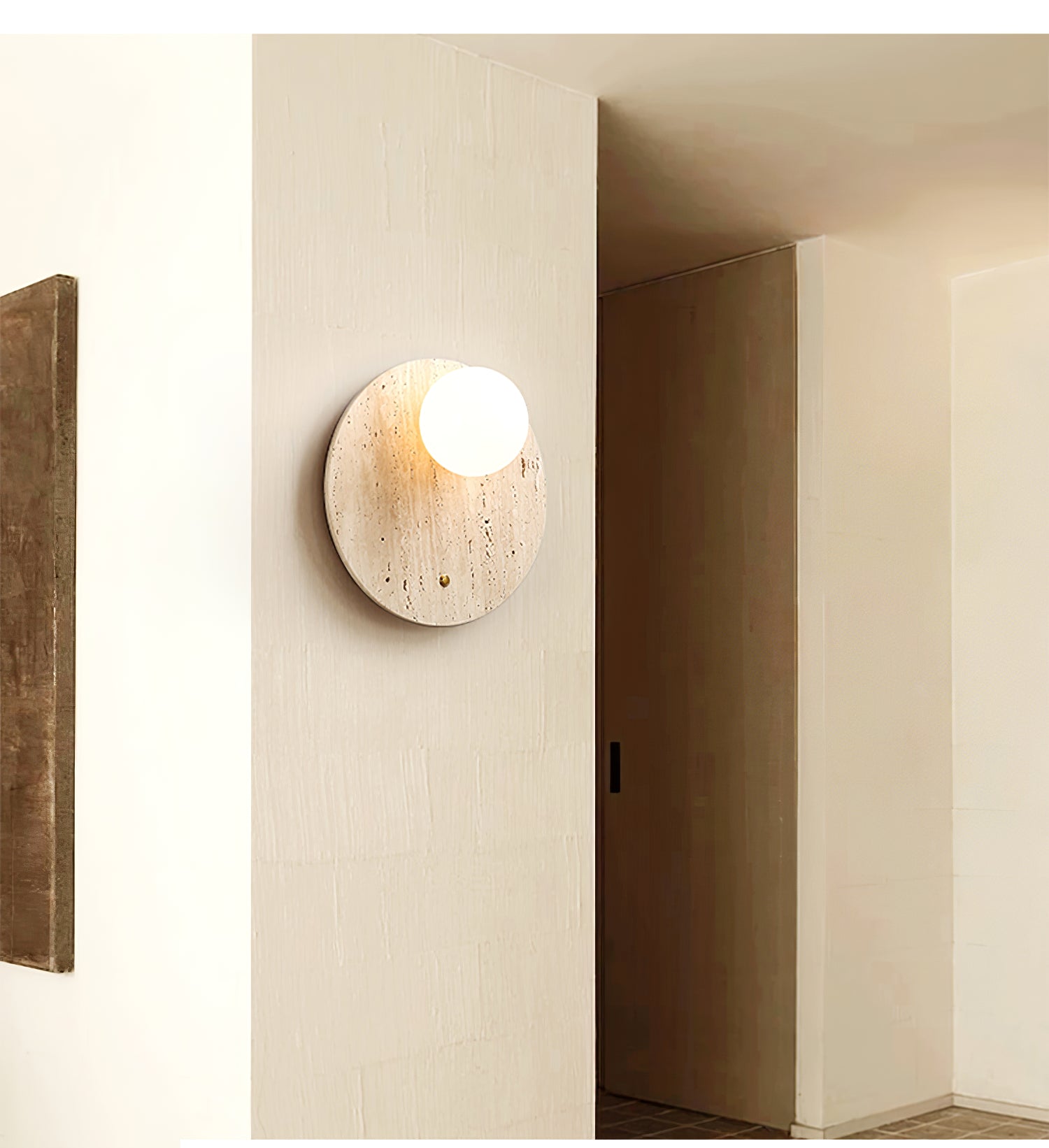 Luna Travertine Wall Sconce - Vakkerlight