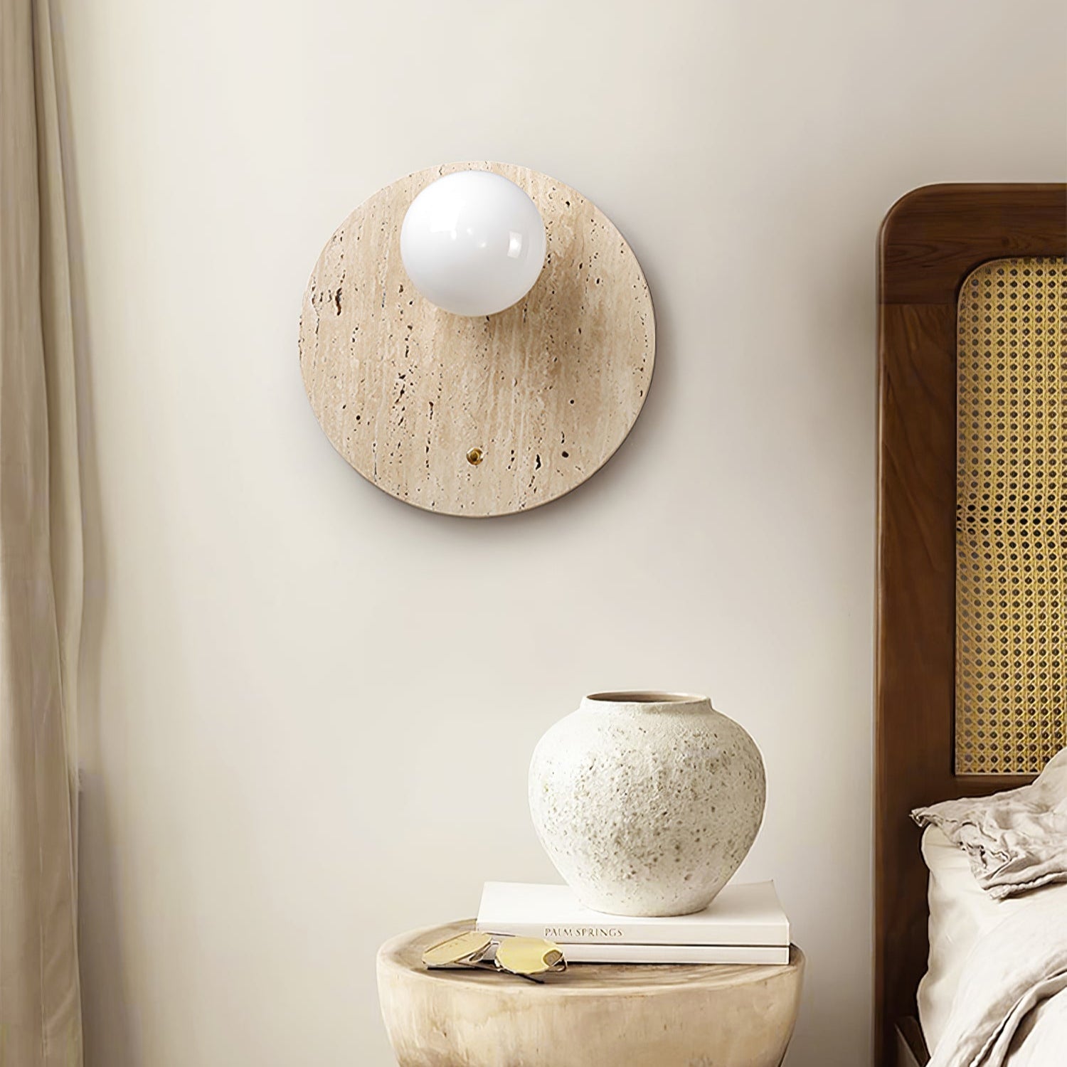Luna Travertine Wall Sconce - Vakkerlight