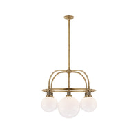 Vakker Limited McCarren 3-Light Chandelier — Brass Mid-Century Wholesale Lighting for Dining Rooms