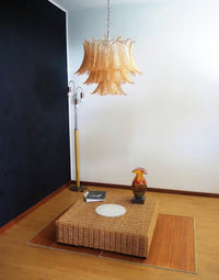 Murano Amber Glass Leaf Chandelier - Vakkerlight