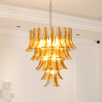 Murano Amber Lily Chandelier - Vakkerlight