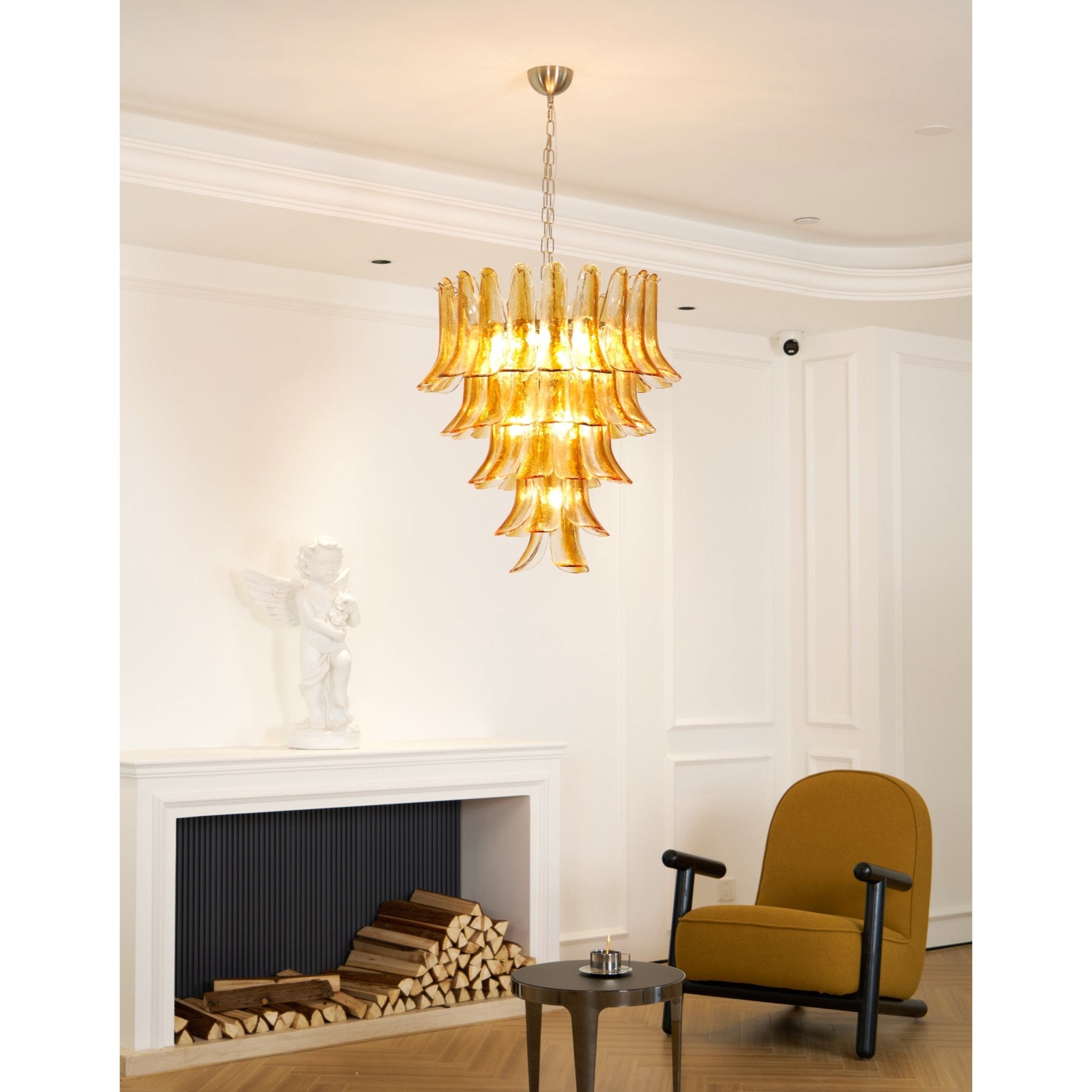 Murano Amber Lily Chandelier - Vakkerlight