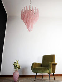 Murano Pink Glass Dewdrop Chandelier - Vakkerlight