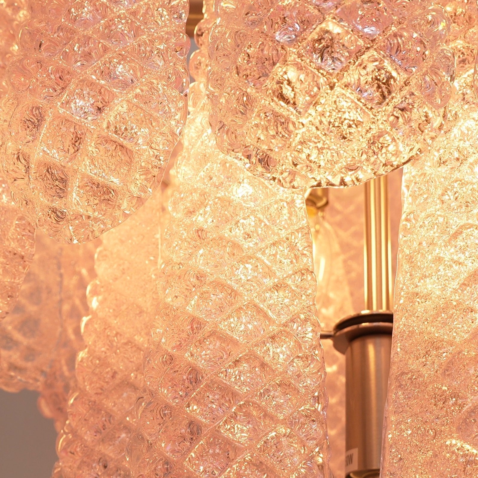 Murano Pink Glass Dewdrop Chandelier - Vakkerlight