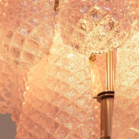 Murano Pink Glass Dewdrop Chandelier - Vakkerlight