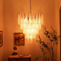 Murano Pink Glass Dewdrop Chandelier - Vakkerlight