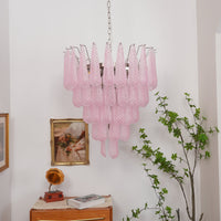 Murano Pink Glass Dewdrop Chandelier - Vakkerlight