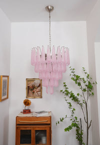 Murano Pink Glass Dewdrop Chandelier - Vakkerlight