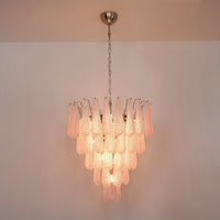 Murano Pink Glass Droplet Chandelier - Vakkerlight