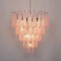 Murano Pink Glass Droplet Chandelier - Vakkerlight