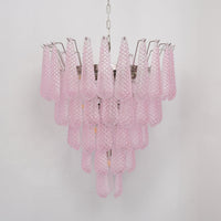 Murano Pink Glass Droplet Chandelier - Vakkerlight