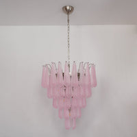 Murano Pink Glass Droplet Chandelier - Vakkerlight