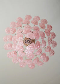 Murano Pink Glass Droplet Chandelier - Vakkerlight