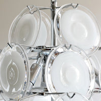 Murano Disc White Glass Chandelier - Vakkerlight