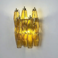 Murano Rhombus Amber Glass Wall Lamp - Vakkerlight