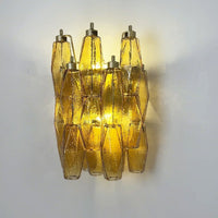 Murano Rhombus Amber Glass Wall Lamp - Vakkerlight