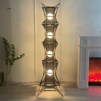 Noir Mesh Tower Floor Lamp - Vakkerlight