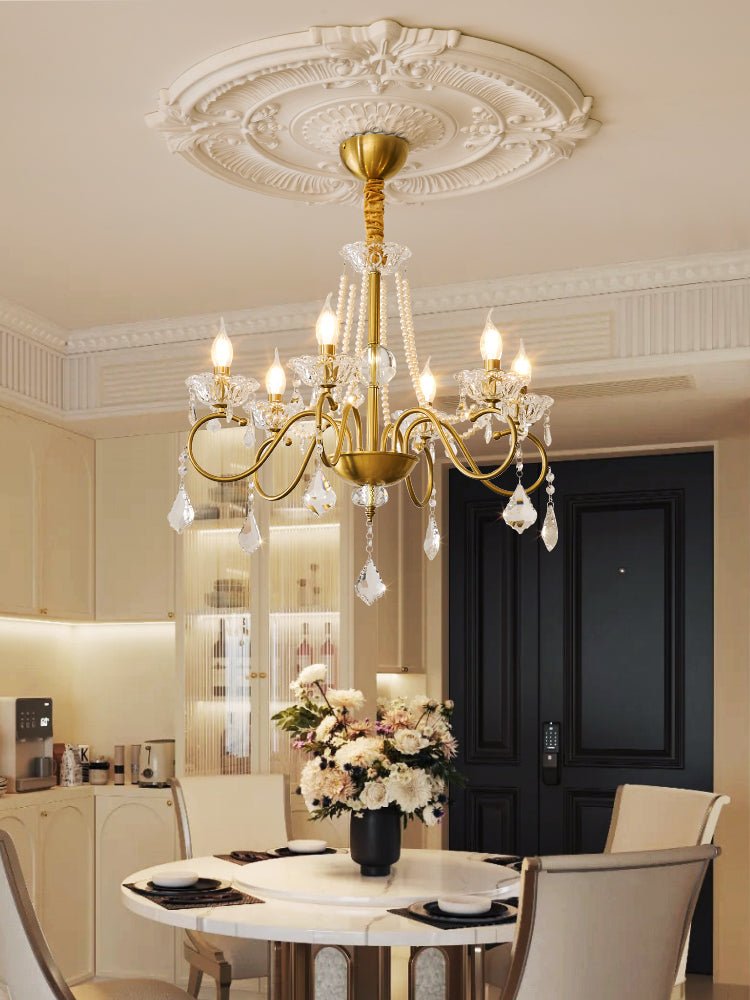 Opulent Pearl Crystal Chandelier - Vakkerlight