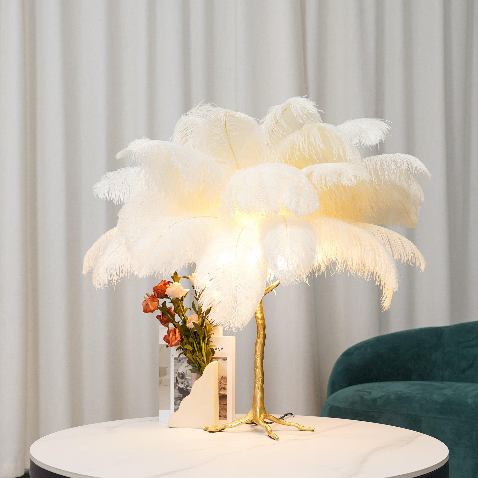 Ostrich Feather Table Lamp - Vakkerlight