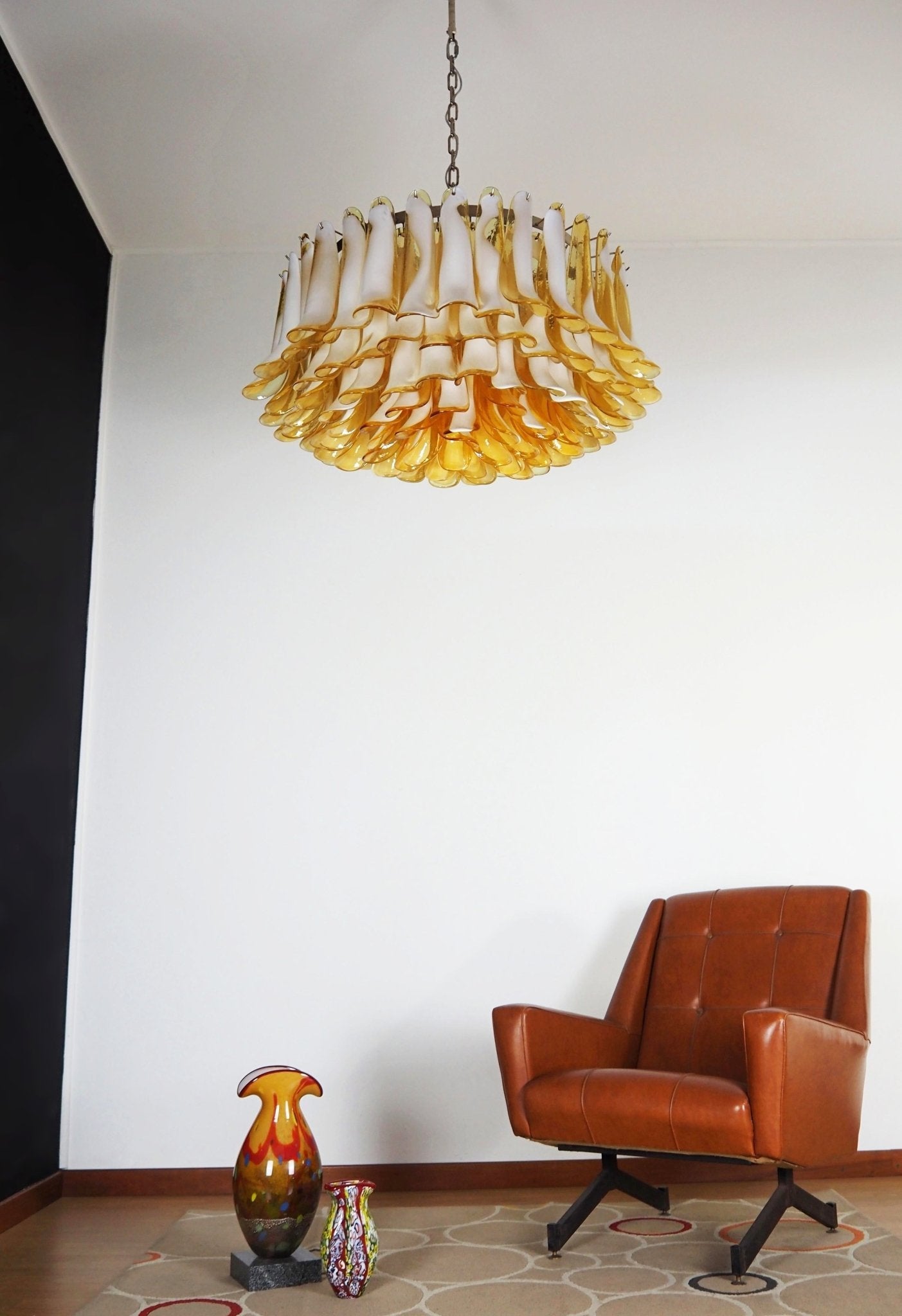 Petal Amber Murano Glass Chandelier - Vakkerlight