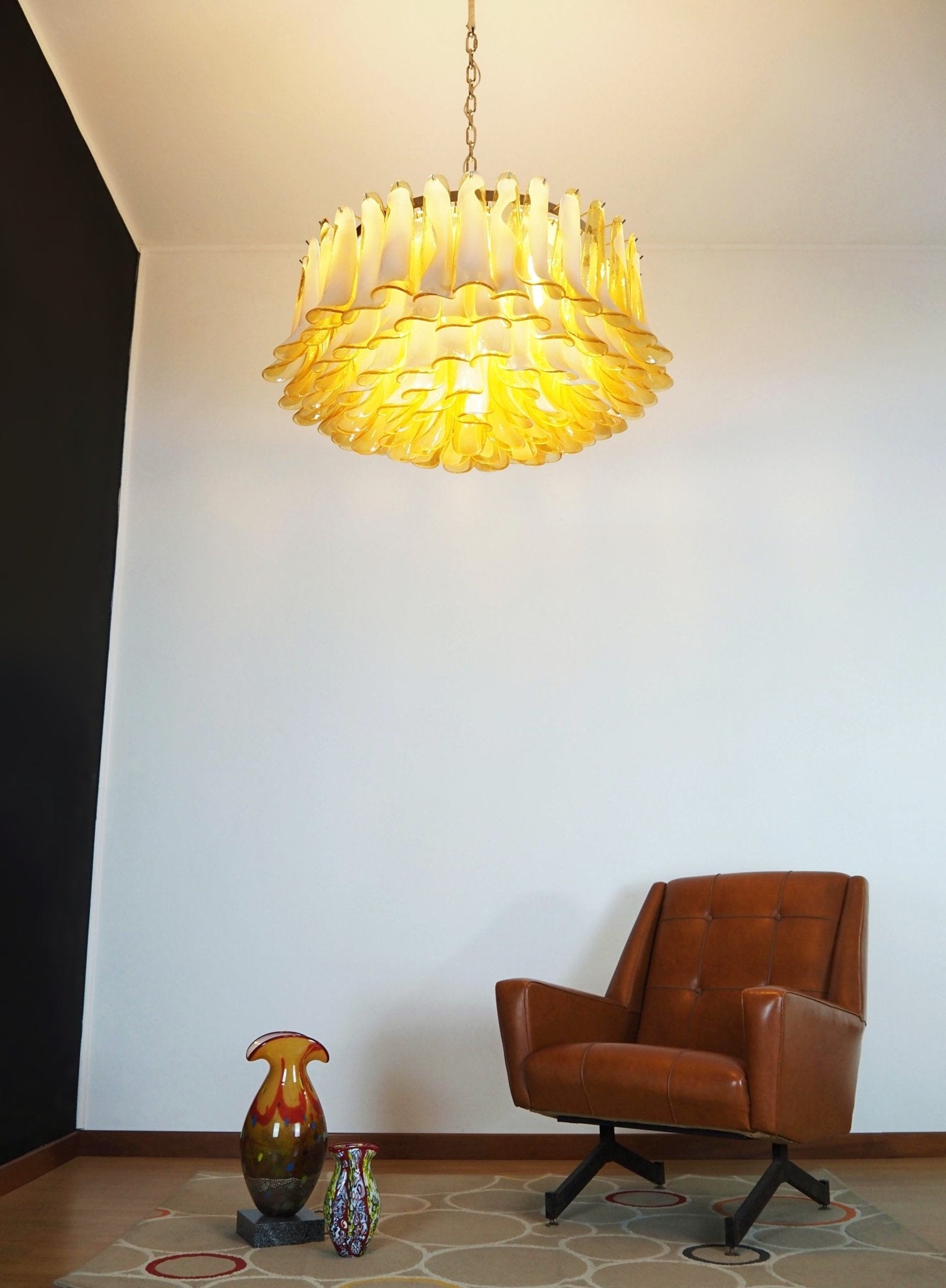 Petal Amber Murano Glass Chandelier - Vakkerlight