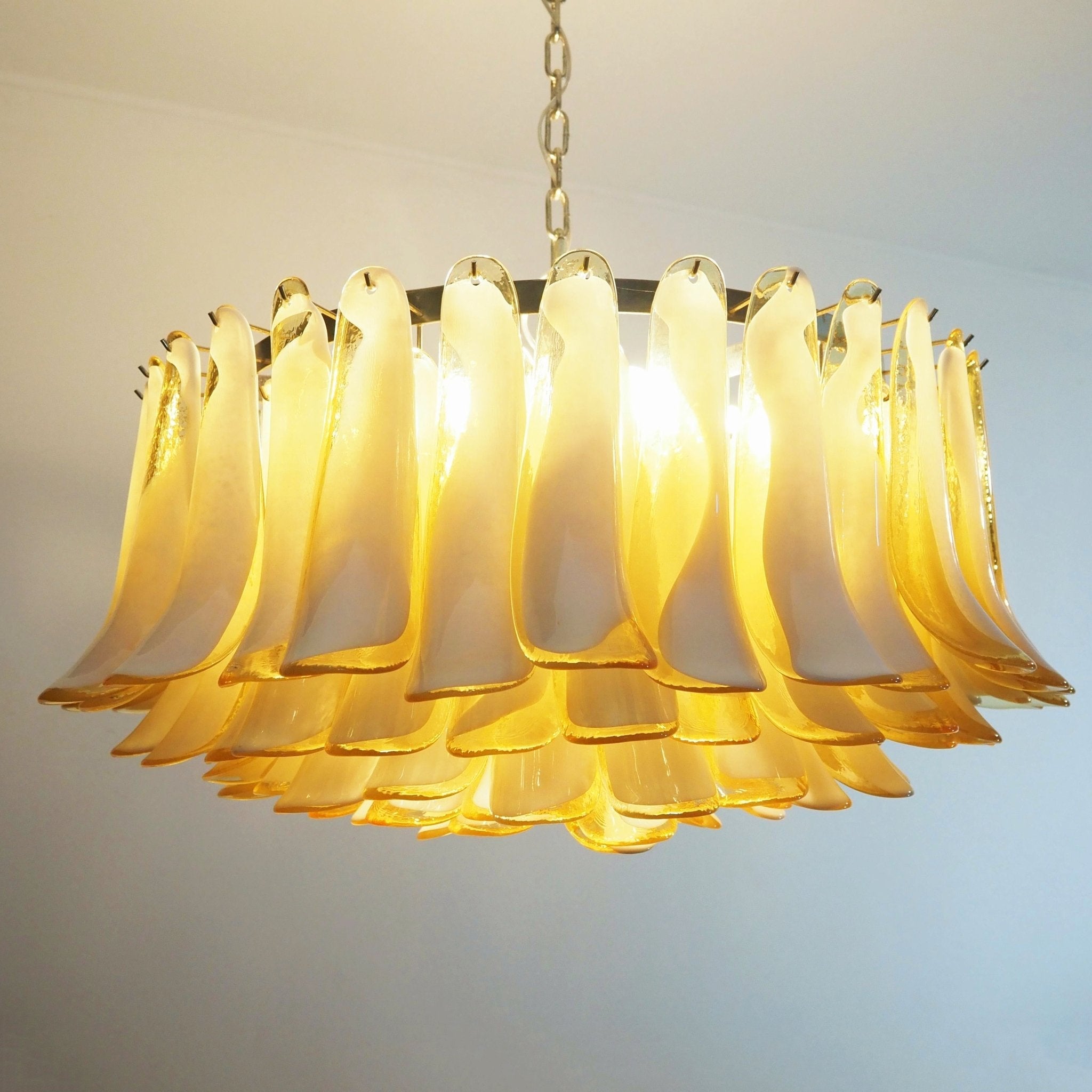 Petal Amber Murano Glass Chandelier - Vakkerlight