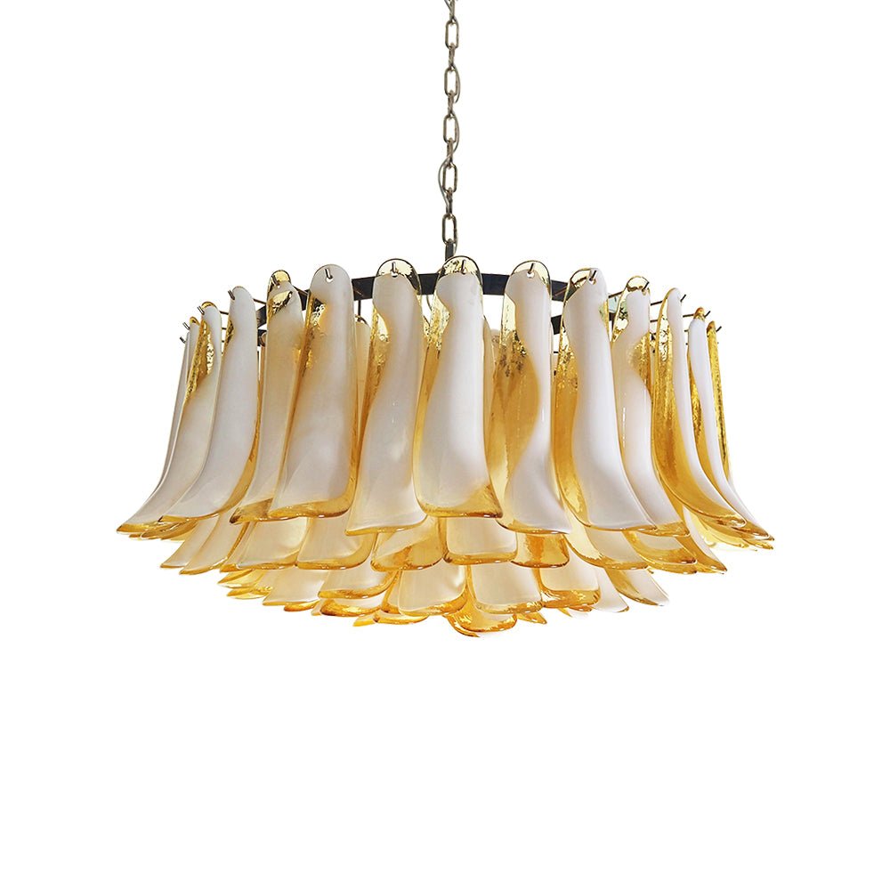 Petal Amber Murano Glass Chandelier - Vakkerlight