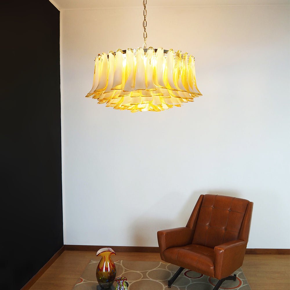 Petal Amber Murano Glass Chandelier - Vakkerlight