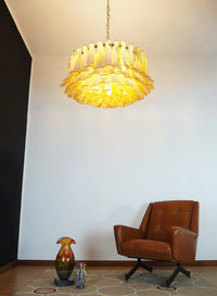 Petal Amber Murano Glass Chandelier - Vakkerlight