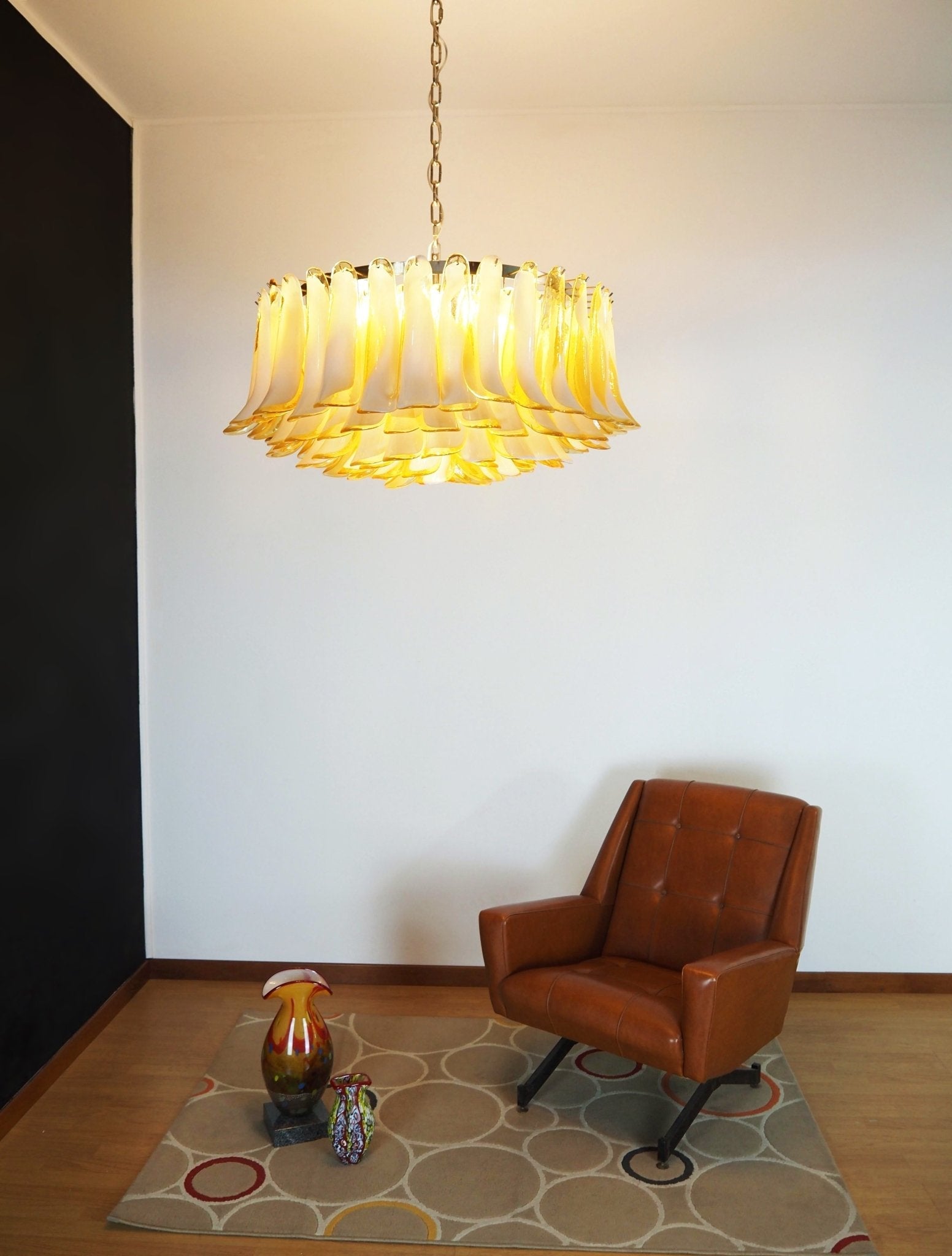 Petal Amber Murano Glass Chandelier - Vakkerlight