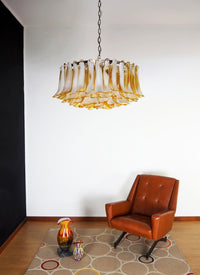 Petal Amber Murano Glass Chandelier - Vakkerlight