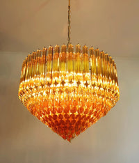 Prism Murano Amber Glass Chandelier - Vakkerlight