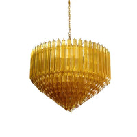 Prism Murano Amber Glass Chandelier - Vakkerlight