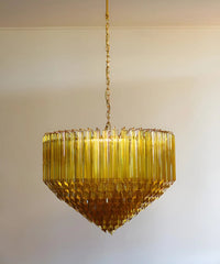 Prism Murano Amber Glass Chandelier - Vakkerlight