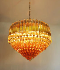 Prism Murano Amber Glass Chandelier - Vakkerlight