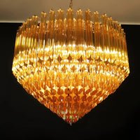 Prism Murano Amber Glass Chandelier - Vakkerlight